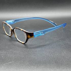 6358-052024-22 Rons Optical I Eyewear Carmen 3.00 Neck Hanging Reading Glasses Tort Blue Vgc