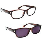 Rs10-2-200 The Reading Glasses Company Brown Tortoiseshell Readers With Sun Reader