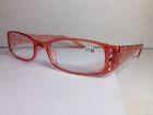 Rslr1 Georgio Caponi Readers Womens Rhinestone Reading Glasses Pink Nwt