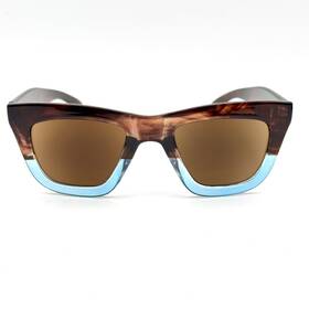 R-3016-c1-sr Ryan Simkhai Eyeshop Reading Glasses Sunglasses 2.00 Sun Readers Brown And Blue Frame