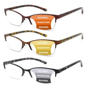 Sy-028 Ryegis 2.0x Progressive Reading Glasses For Women Cat Eye Multifocus Transition Blue