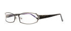 S3036-gun Eyebuyexpress Mens Womens Reading Glasses Ebe Rectangular Gunmetal Stainless Steel