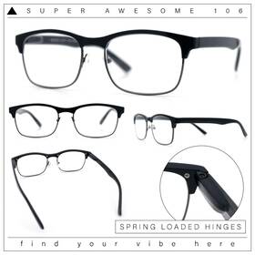 Rd034 Sa106 Classic Half Rim Contemporary Fashion Rectangle Powered Reading Glasses