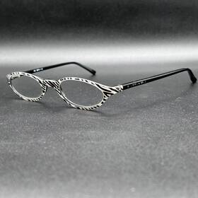 6119-050524-18 Saks Fifth Avenue Zb10 1.00 Reading Glasses Zebra Stripe 46-21-135 Used