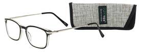 E2109-100-001 Sav Eyewear Mens Optitek Computer 2109 Black Round Reading Glasses 35 Mm 1