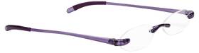 E5000-150-500 Sav Lightweight Purple Rimless Flexible Reading Glasses 1.5 Power With Case
