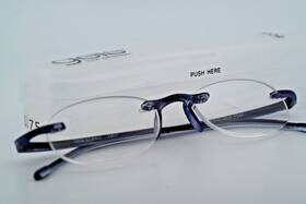 73517 Scojo Gels Cobalt 1.75 Reading Glasses Rimless Oval Lightweight Classic
