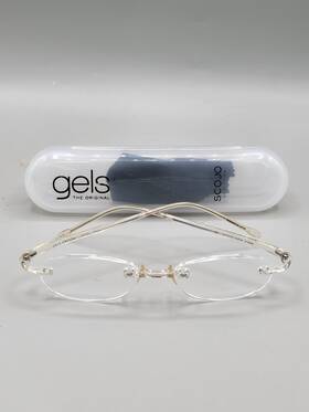 61630 Scojo 796835120043 New York Gels Reading Glasses Rimless Lightweight Crystal 3.0