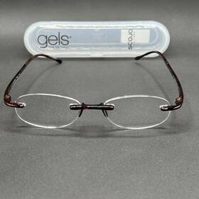 8006-102424-23.95 Scojo Gels 71515 1.50 Reading Glasses Tort Rimless Euc