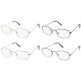 J357asst Shark Eyes Assorted Metal Reading Glasses Pack Of 12