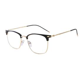 9047-gold Shiratori Vintage Retro Half Frame Horn Rimmed Optics 43.00 Millimeters Gold