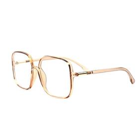 A207-brown Shiratori Womans New Retro Blue Light Blocking Glasses Big One Size Brown