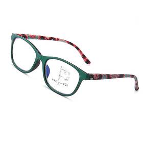 Siadee 046146695000 Progressive Multifocal Blue Light Blocking Reading Glasses Women Men- Green 2.0x