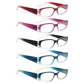 B0b6pl64lw Sigvan 5-pack Spring Hinge Reading Glasses Rectangular Fashion Quality Readers