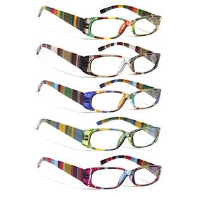 B0dd35dbyn Sigvan 5-pack Spring Hinge Reading Glasses Rectangular Fashion Reader Kit 2.25x