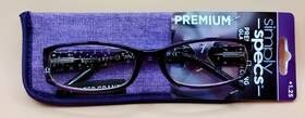 Simply Specs 193033090046 Premium Women S Reading Glasses 1.25 With Case