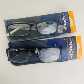 Simply Specs 193033090220 Lot Of 2 Mens Foster Grant Tech And Reading Glasses With Case 2.00