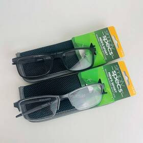 Simply Specs 193033291009 Lot Of 2 Mens Sport Reading Glasses Metal And Plastic Free Case 2.0