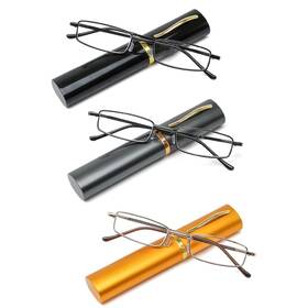 Skoveide 703726877191 3 Pack Reading Glasses For Women Men Compact Slim Pocket Readers With Pen Cli