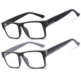 B0fxpp6612 Skyoak 2pk Unbreakable Blue Light Blocking Reading Glasses Men