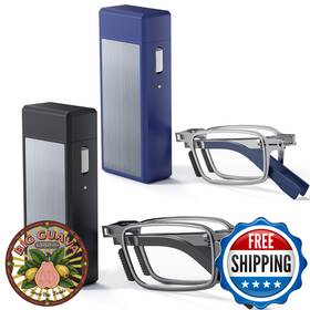 B0fdq2qjtx Skyoluy 2-pack Ultra-thin Folding Reading Glasses - Blue Light Block 1.25x Magnificatio
