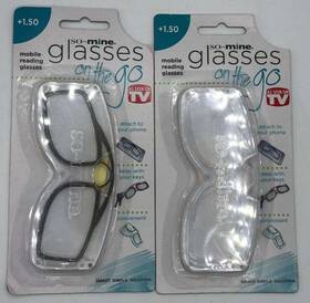 So Mine 810748030340 2pk Glasses On The Go 1.5 Diopter Lens Black And White Fast Ship New