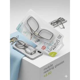 Sm033 So-mine Glasses On The Go Mobile Reading 2.50 Strength Gray New