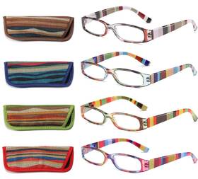Soctick 715377924100 Fashion Ladies Readers 4 Pairs Reading Glasses With Pattern Print