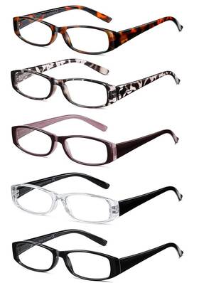Soctick 727677440525 Reading Glasses Blue Light Blocking 5-pack For Women With Co