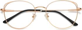 Sj5027c5 Sojos Cat Eye Blue Light Blocking Glasses For Woman Hipster Metal Rose Gold