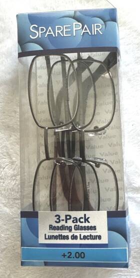 Spair Pair 031568343568 Fg Spare Reading Glasses Value 3 Pack Council 200