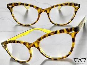 31777 Spexx Eyewear Classic Retro Cat Eye Reading Glasses Readers Leopard Cheetah Frame 1.75