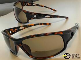 R831 Spexx Eyewear Mens Sporty Wrap Around Bifocal Reading Sun Glasses Readers Tortoise Frame 3.00