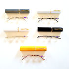 St9923r Unbranded Spring Hinge Reading Glasses Tube Case Strength