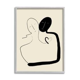Stupell Industries 196216128390 Together Romantic Couple Embrace Modern Minimal Linework Designed By Atelier