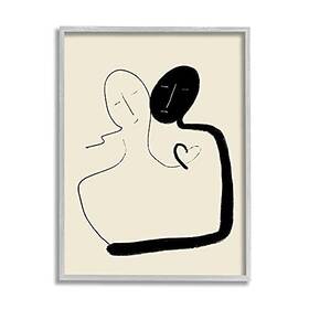 Stupell Industries 196216128406 Together Romantic Couple Embrace Modern Minimal Linework Designed By Atelier