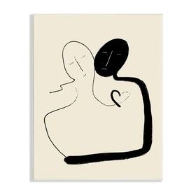 Stupell Industries 196216128444 Together Romantic Couple Embrace Modern Minimal Linework Designed By Atelier