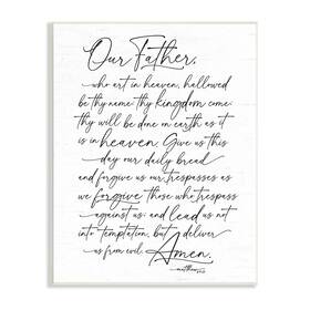 Stupell Industries 197081062086 Our Father Religious Prayer Reading Spiritual Scripture Design By Lettered A