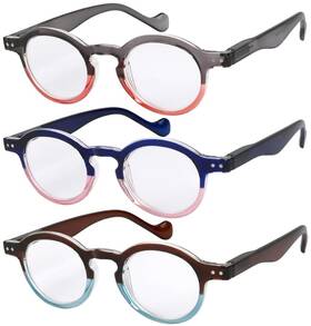 Success Eyewear 744881475679 Reading Glasses 3 Pairs Fashion Spring Hinge Readers For