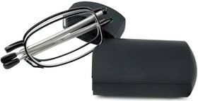 Success Eyewear 840217213585 Reading Glasses Black Readers Compact Folding Unisex For