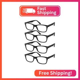 Sc-7066 Success Eyewear Sc-7066- Reading Glasses Set Of 4 Black Quality Readers Spring Hinge Glas