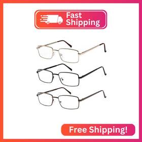 Success Eyewear Sc-7089- Reading Glasses Set Of 3 Metal Full Rim For