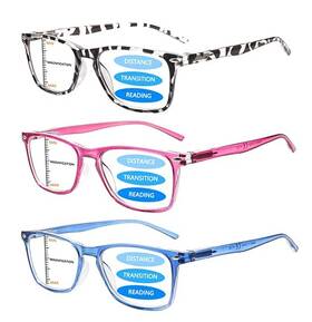 B0bydn8zlj Sumkyle 3pk Progressive Multifocus Reading Glasses Blue Light Blocking Spring