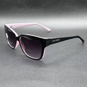 6028-043024-14 Sun Readers Max Edition Me1159 2.00 Bi-focal Black Lavender Euc