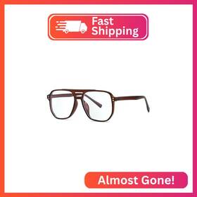 Sun038d Sunbsr Fashion Square Glasses For Women Men Retro Aviator 90s Blue Light