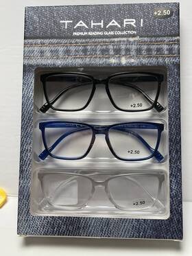Tahari 781268873994 3-pair Premium Reading Glasses Readers 2.50 Multi-color New