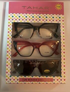 Tsr195 Tahari Premium Reading Glass Collection 3-pack Cat Eye 3.00 Aspheric
