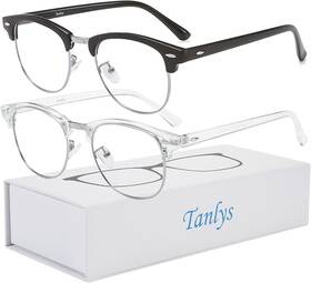 Ts006 Tanlys Blue Light Blocking Glasses 2 Pack Anti-glare Computer Gaming Eyewear