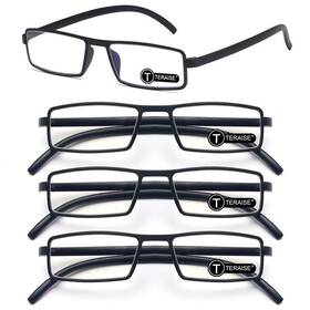 Teraise 727380170696 Reading Glasses For Men 4-pack Ultralight Blue Light Blocking Reader