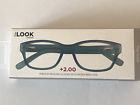 The Look Eyewear Artist Teal Blue Reading Strength New